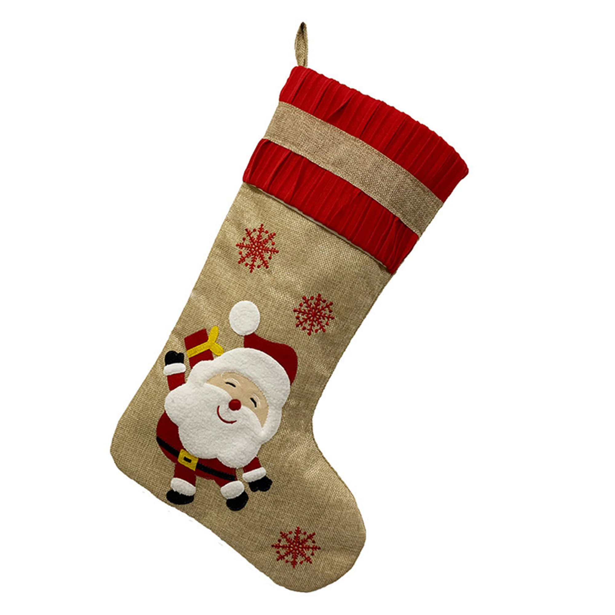 Santa Or Snowman Christmas Stocking Present Toy Bag 48cm