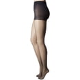 thumbnail image 2 of L'eggs Women's Silken No Waistband Control Top Panty Hose, Jet Black, Q, 2 of 4