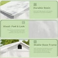 thumbnail image 3 of Patiowell 4'x 4' Resin Shed for Outdoor, Garden Tool Storage with Design of Lockable Doors，White, 3 of 7
