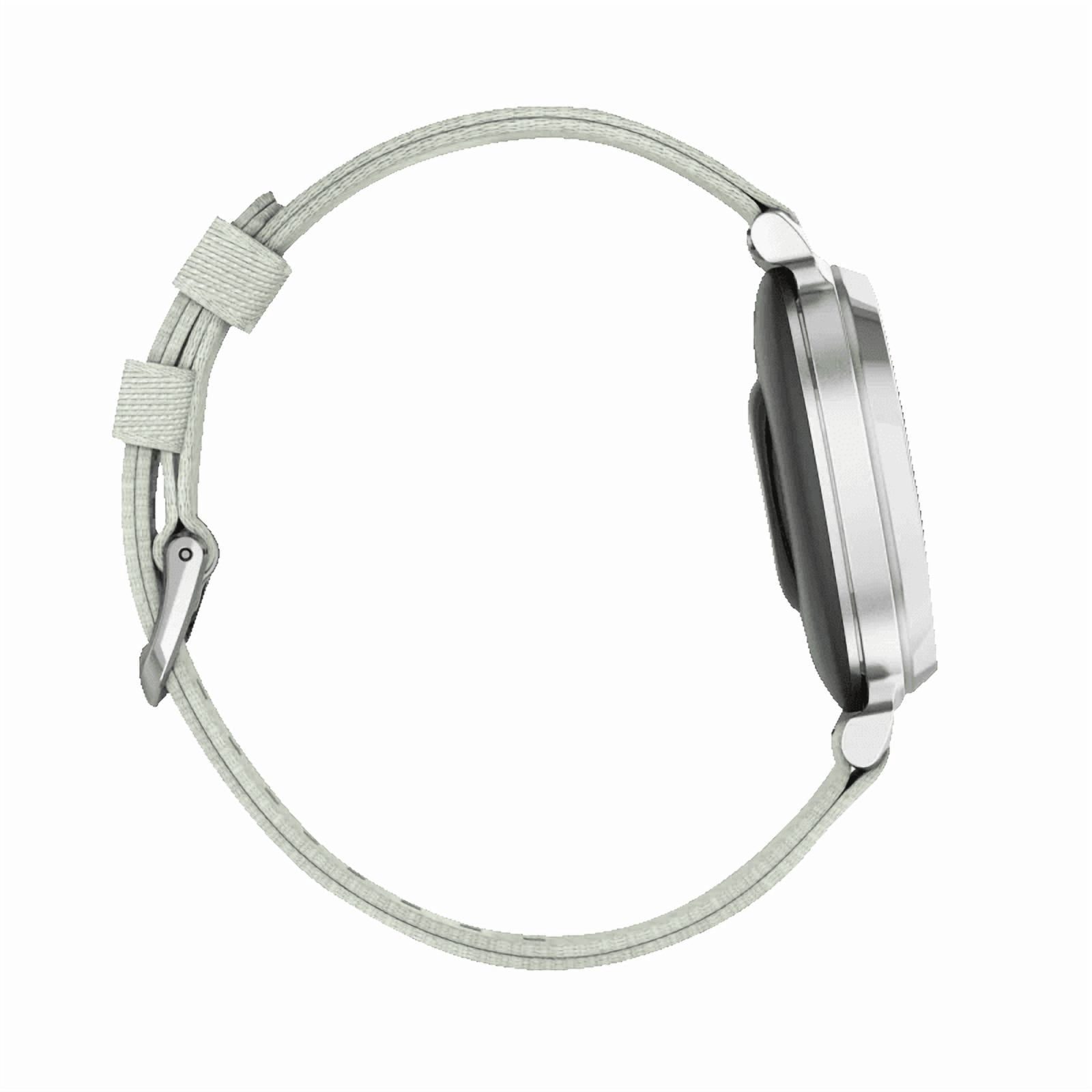 Garmin Lily 2 Classic, Silver with Sage Gray Nylon Band (Garmin Certified )