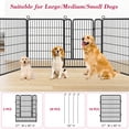 thumbnail image 4 of Jhsomdr Dog Playpen Outdoor 20 Panels 40" Height Heavy Duty Metal Dog Fence Puppy Playpen with Doors for Large/Medium/Small Dogs Indoor Pet Fence Exercise Dog Pen for RV, Camping, Yard, 4 of 7
