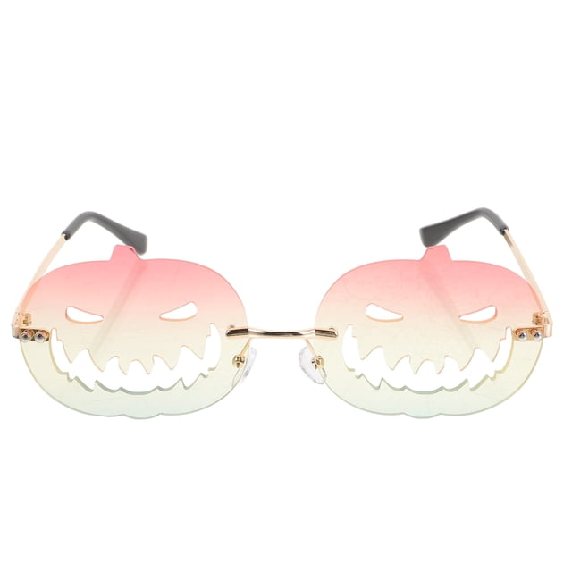 unbranded 1Par Gafas De Sol Calabaza Multicolor Con Uv Sin Montura Para Mujer Fiesta