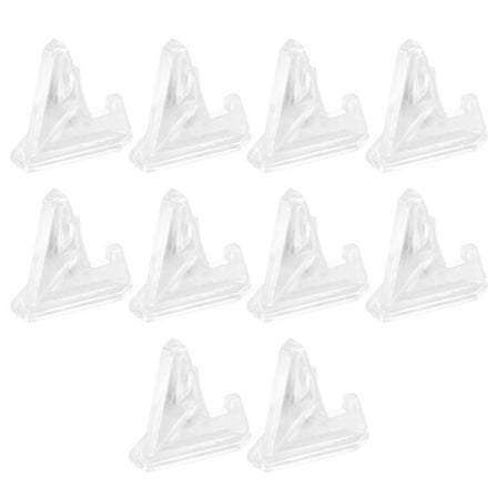 10pcs Clear Acrylic Stands Badge Display Rack Easel Holder Clear Easel Stands