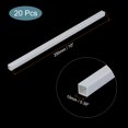 thumbnail image 2 of Uxcell 20pcs 10" Plastic Model Tube ABS Square Tube 0.39"x0.39" White Easy Processing Architectural Model Making DIY, 2 of 5
