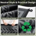 thumbnail image 5 of SIXHOME Outdoor Rug 8'x10' Waterproof Reversible Patio Rug Boho Geometric Indoor Outdoor Rugs Lightweight Plastic Straw Ourdoor Carpet for RV Camping Deck Balcony Modern Porch Decor Black and Gray, 5 of 7
