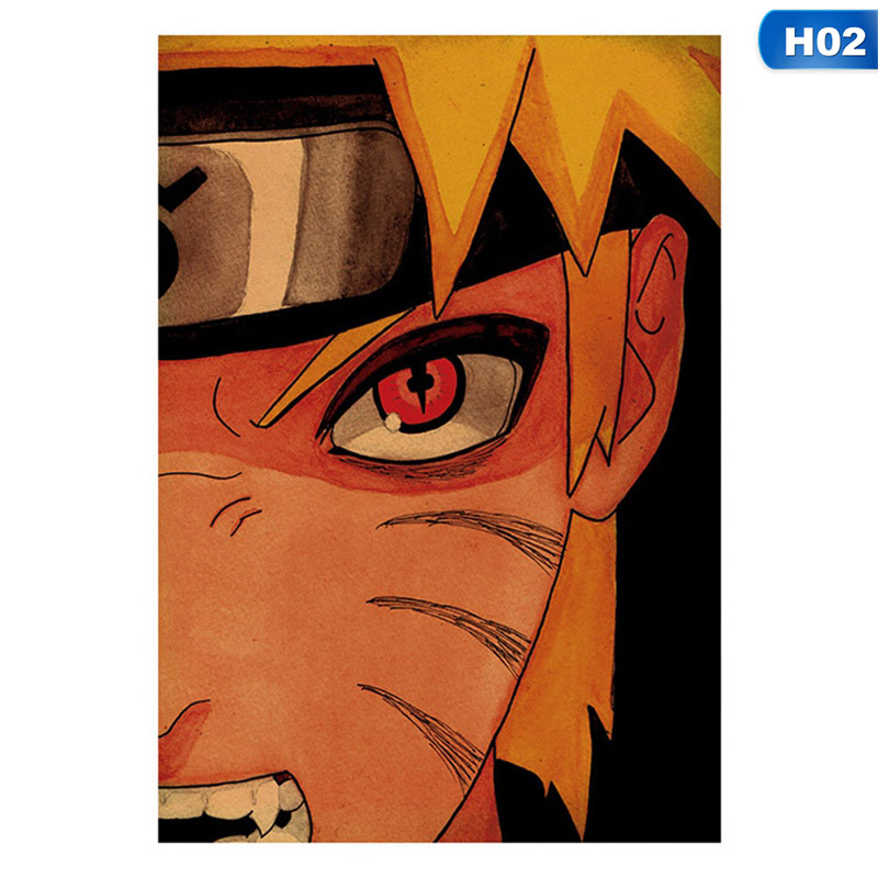 AkoaDa Naruto Shippuden Anime Game Poster Art Silk Fabric Print Sasuke