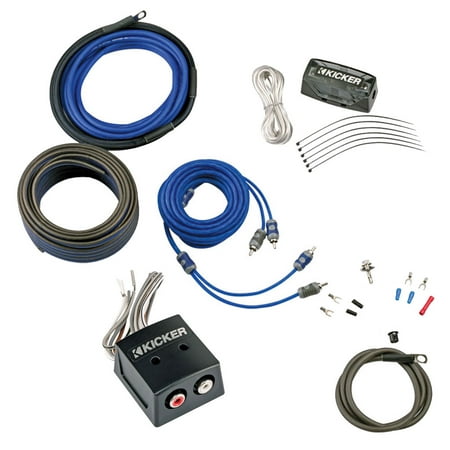 Kicker CK8 8-Gauge Amplifier Kit with KISLOC Line Output Converter for Factory Radio Integration