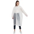 thumbnail image 2 of Dailypoc Raincoat For Women Adult Solid Color Raincoat - Waterproof for Outdoor Hiking, Rainy Days, Travel and Drifting, Practical All-Weather Wear,White,One Size, 2 of 7