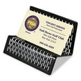thumbnail image 2 of Urban Collection Punched Metal Business Card Holder, Holds 50 2 X 3.5 Cards, Perforated Steel, Black | Bundle of 5 Each, 2 of 5