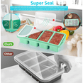 thumbnail image 6 of Silicone Soup Freezer Molds with Lids,  Food Storage Containers for Meal Prep – Freezes 250mL/500mL Portions, 2 PackSilicone Trays ( Large Ice Cubes), 6 of 6