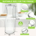 thumbnail image 5 of 4 Pack Glass Carafe with Lid,35 oz Clear Glass Pitcher,Dishwasher Safe Beverage Drink Dispensers for Brunch, Party, 5 of 8