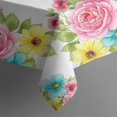 thumbnail image 4 of Pioneer Flower Floral Print Pattern Rectangle Tablecloth 60"x102", Waterproof Polyester Table Cloth, Wipeable Spillproof for Dining Camping Indoor Outdoor, 4 of 6