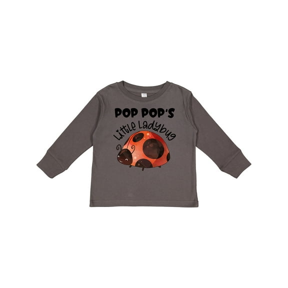 Inktastic Pop Pop's Little Ladybug Boys or Girls Long Sleeve Toddler T-Shirt