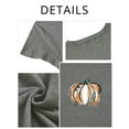 thumbnail image 6 of XCHQRTI Pumpkin Plus Size Women Tshirt Its Fall Yall Thanksgiving Short Sleeve Graphic Tees, 6 of 8