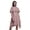 Dirty Pink, variant on Bimba Bird Print Cold Shoulder Women Swing Tunic Flutter Sleeve Midi Dress-XXX-Large
