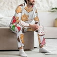 thumbnail image 7 of Salouo Christmas Gingerbread Cookies Print Button-Front Long Sleeve Pajama Set for Men, Soft 2Pjs Men's Long Sleeve Sleepwear-X-Large, 7 of 7