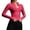 Pink, variant on Cropped Full Zip Track Jackets for Women Long Sleeve Thumb Holes Slim Fit Stretchy Lightweight Yoga Gym Athletic Tops Wine M