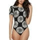 thumbnail image 1 of Fotbe White Sunflowers Body de Mujer con Cuello Redondo y Mangas Cortas, Sin Mangas Ajustado, Suave, Cómodo y Básico-Medium, 1 of 7