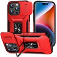 thumbnail image 1 of Funda para GANGXUN iPhone 15 Pro - Soporte metálico, Función magnética, Rojo, 1 of 6