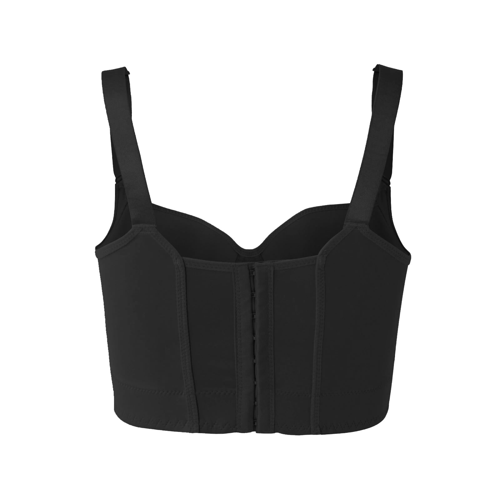 Sksloeg Women Bras Plus Size Full Coverage Back Closure Bra Wire Free Back  Support Posture Bras,Black 50F 