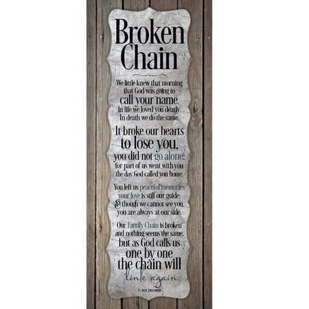 Chain Plaques - Dexsa Broken Chain New Horizons Textual Art Wood Plaque