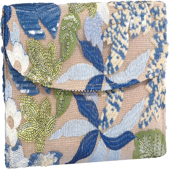 GASTROPOD Floral Beaded Clutch Embroidery Sequin Beaded Purse Small Evening Clutch Purses for Women