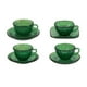 thumbnail image 1 of Juego de 4 tazas de té en miniatura para casa de muñecas, escala 1/6, para decoración de casa de juegos. Verde, 1 of 9