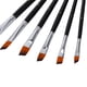 thumbnail image 5 of Juego de pinceles de pintura con punta plana oblicua de nailon, 9 Uds., cepillo de mango largo de madera plano inclinado, 5 of 5