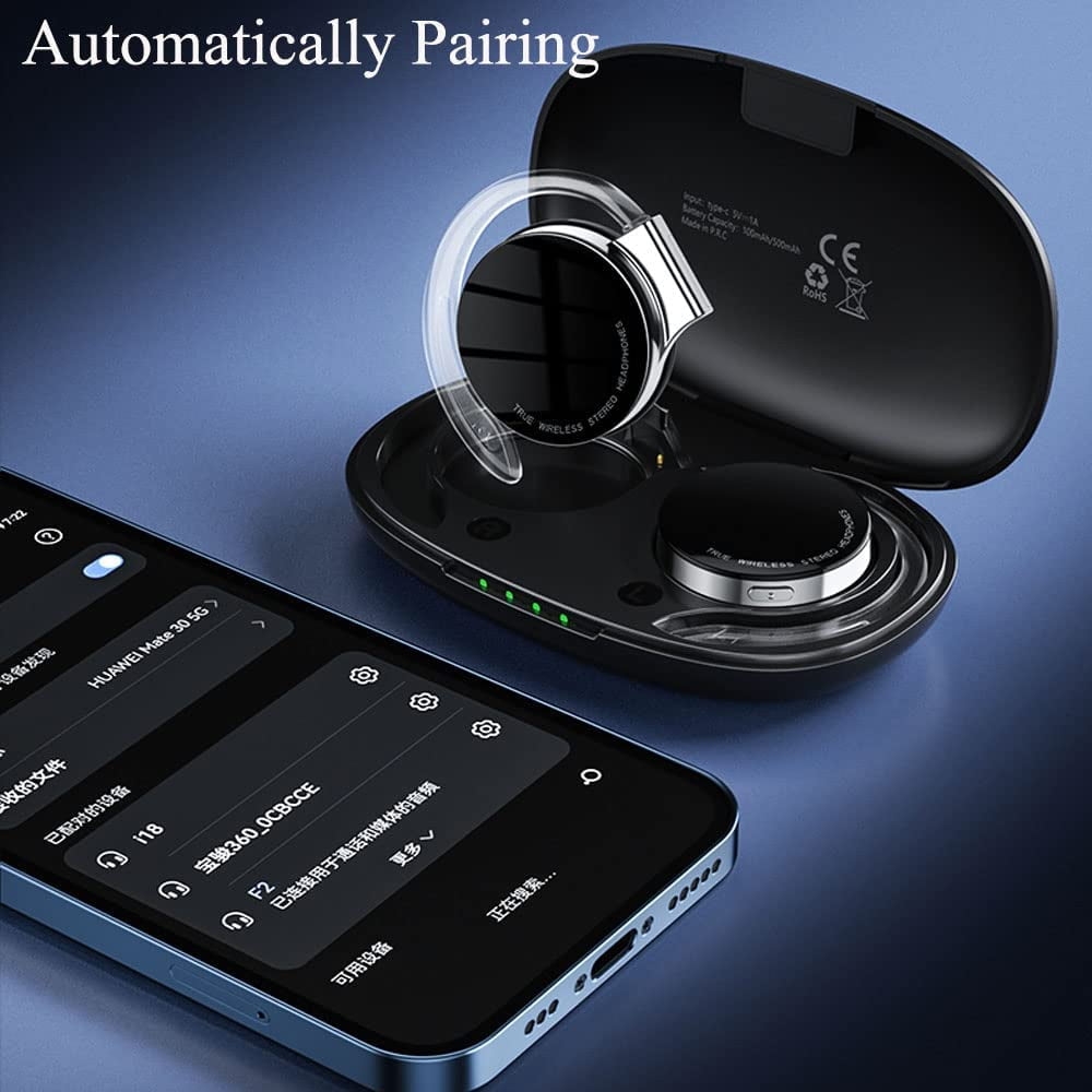 Ear-hook Wireless Earphones TWS Bluetooth Earbuds for Samsung Galaxy A15 5G/A24/A25 5G/A34 5G/A35 5G/A54 5G/A55 5G - Over the Ear Headphones True Wireless Stereo Charging Case Hands-free Mic