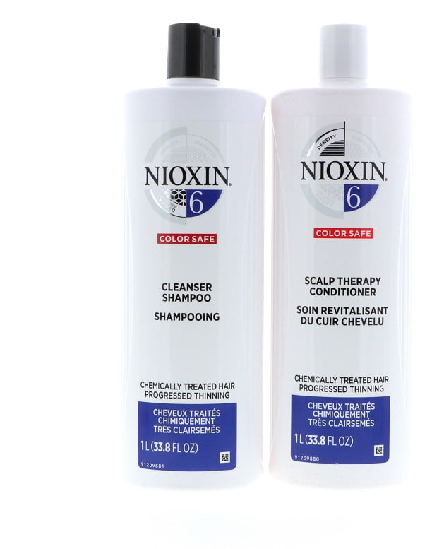 Udvikle ingen olie Nioxin System 6 Cleanser & Scalp Therapy 33.8 oz Set - Walmart.com