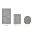 thumbnail image 2 of Better Trends 3 Piece Bath Rugs Set 100% Cotton Soft Water Absorbent Reversible Machine Washable Lid Cover, U-Shape Toilet Rug for Bathroom Floor Decor Seat Cover Silver Lux Collection, 2 of 4