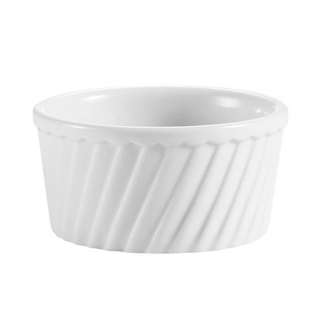 

Souffl Bowl Fluted Bone White 6 Oz. 3-1/2 Dia. X 1-3/4 H Porcelain White 8 packs