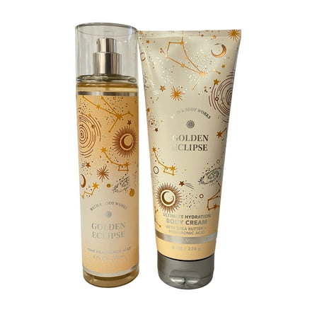 Bath & Body Works Golden Eclipse Fine Fragrance Mist & Body Cream Set 8 fl oz