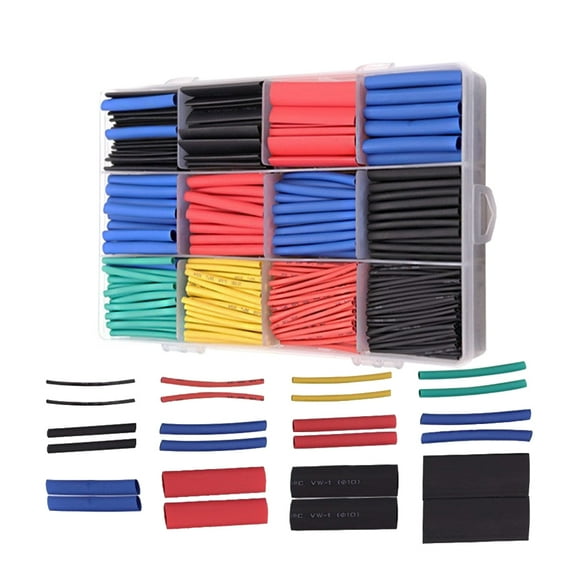 750PCS Heat Shrink Tubing Kit 1/2 Ratio Adhesive Lined Marine Grade Shrink Wrap Automotive Industrial Heat-Shrink Tubing
