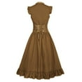 thumbnail image 7 of Tqyyweavej Medieval Victorian Dress for Women Vintage Renaissance Costumes Sleeveless Ruffle Hem Dresses Gothic Gown Halloween Costume, 7 of 7