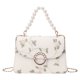 thumbnail image 1 of Sywqhk Moda Mujer Pu Flor Hombro Bolso Casual Perla Cadena Bolsos (Blanco) Sywqhk Para estrenar, 1 of 9