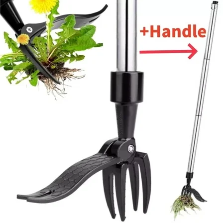 Weeder Puller Stand Up Weed Tool With Handle Garden Outdoor Root Remover Killer