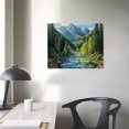 thumbnail image 4 of BCIIG Forest Mountains River Wall Decor For Living Room Bedroom 20x16in, 4 of 6