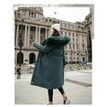 thumbnail image 4 of Winter Jacket Down Jacket Mid-Length Coat Quilted, Ladies Winter Coat Sewn Coat Winter Jacket Long Sewing Warm, M, 4 of 5
