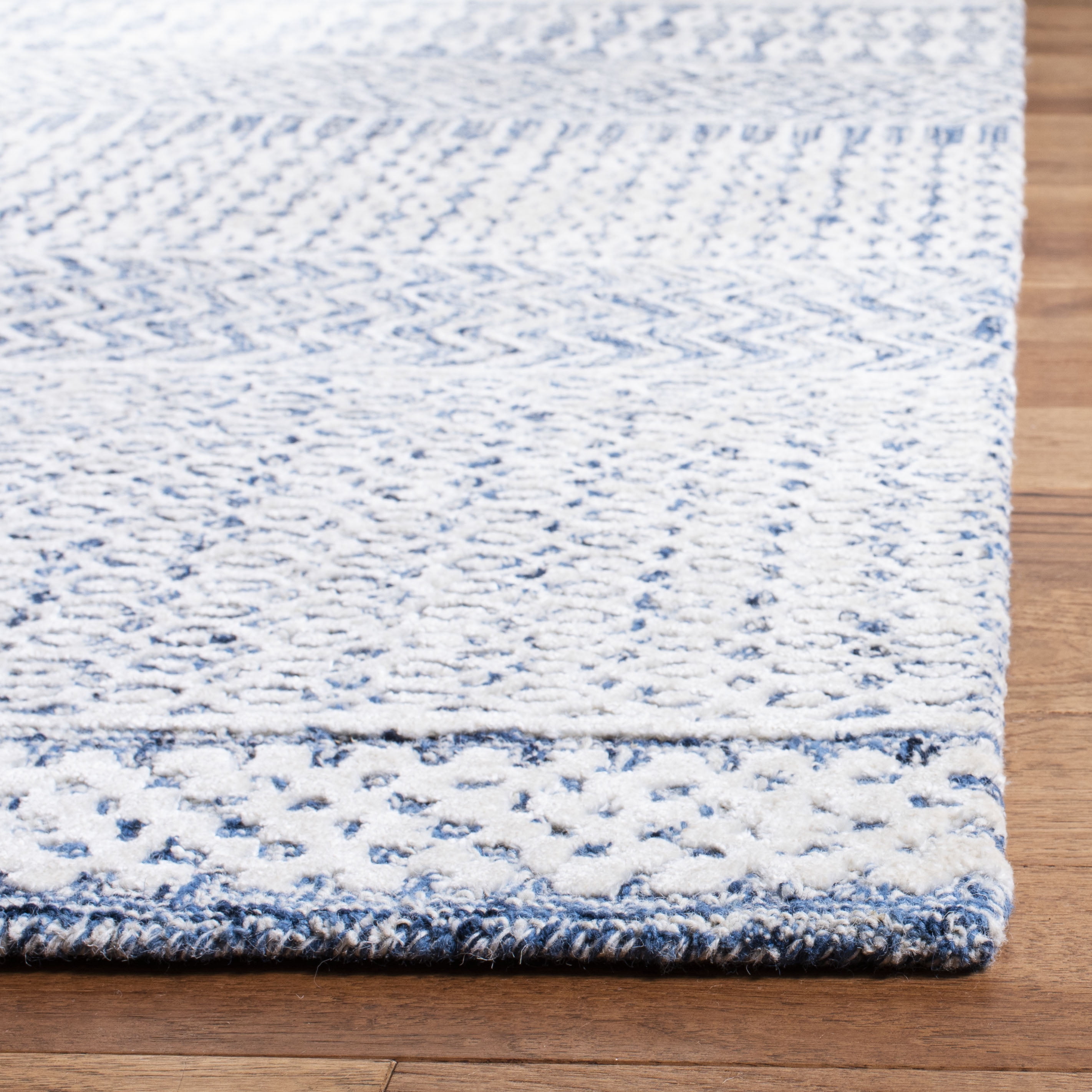 SAFAVIEH Glamour Andreas Geometric Area Rug, Navy/Ivory, 9' x 12'