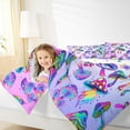 thumbnail image 4 of Feelyou Teens Funny Mushroom Full Size Comforter Sets, MagicJungle Plant Bedding Comforter Set, Splatter Watercolor Botanical Reversible Bedding Sets, Microfiber Bedroom Decor, 3-Piece, 4 of 8