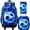 3PCS Blue Lightning Soccer Rolling Backpack, variant on Rolling Backpack for Girls, Kids Roller Wheels School Bookbag with Lunch Bag, Wheeled School Bag for Children - Unicorn