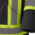 thumbnail image 5 of Pioneer Hi Vis Heavy Duty Quilted Cotton Duck Safety Jacket - Reflective Tape - Black, 5 of 7