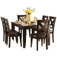 thumbnail image 1 of Topline Home Furnishings 7 pc Solid Wood Dining Set, 1 of 8
