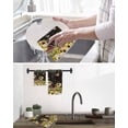 thumbnail image 5 of Spring Sunflowers Kitchen Dish Towels for Drying Dishes Set of 2, Bicycles Botanical Flowers Wooden Grain Waffle Weave Microfiber Hand Tea Bathroom Towels Quick Dry & Absorbent Towel 15.7x23.6, 5 of 7