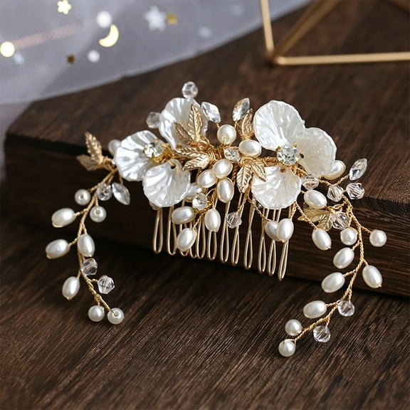Silver/Gold/Pearl/Rhinestone Hair Accessories, Crystal Bridal Headdress/Hair Combs for Women & Girls