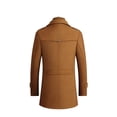 thumbnail image 4 of XMMSWDLA 2022 Men Tops Solid Color en Cloth Button Lapel Overcoat Jacket, 4 of 8