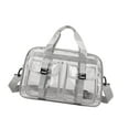 thumbnail image 5 of FVDPWYE PVC Clear Tote Bag Waterproof PVC Gym Bag for Beach Camping Yoga Stadium Concert Gray, 5 of 9