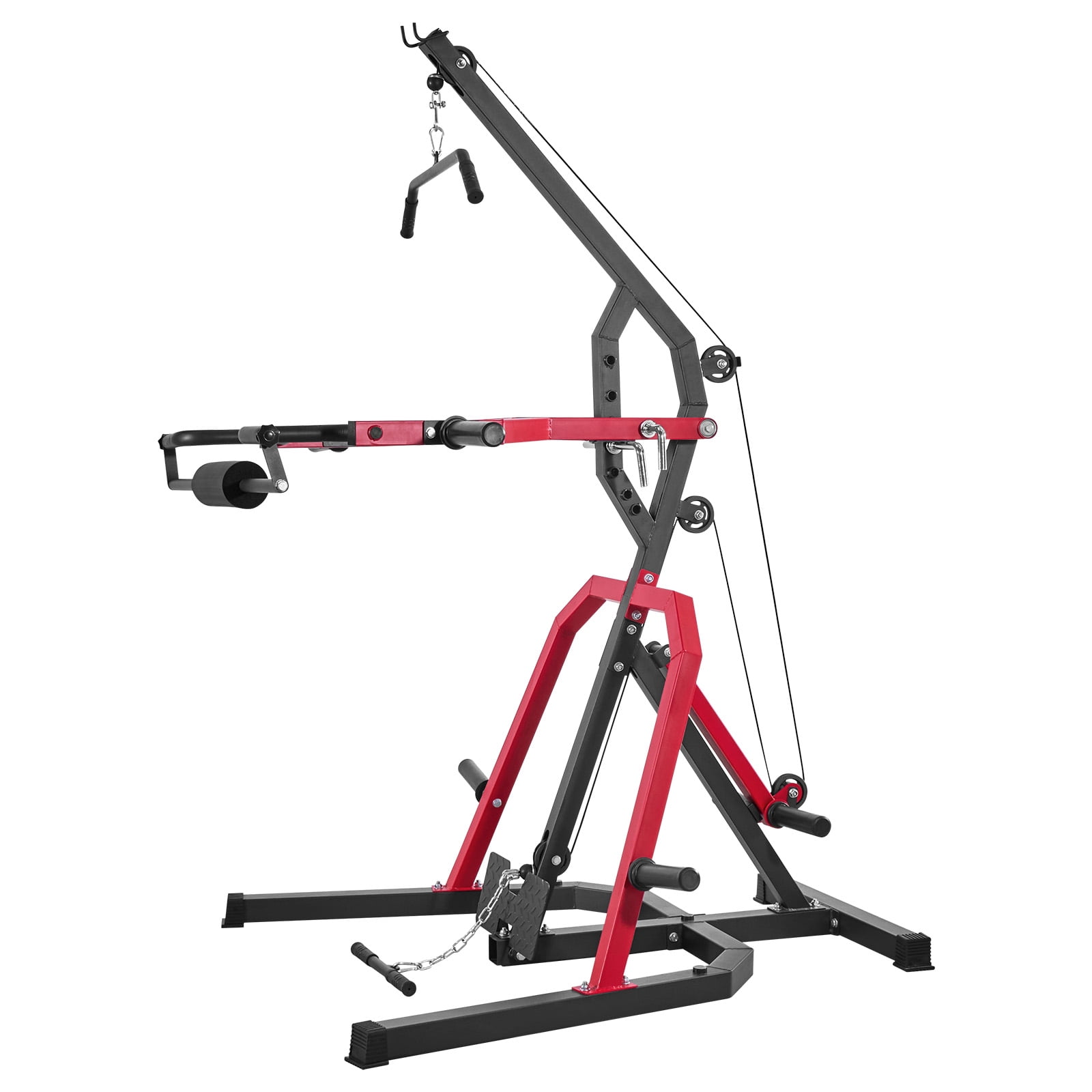 VEVOR Home Gym Equipment, Leverage Gym with 2:1 Ratio LAT Low Row System, Strength Training Machine for Squats Deadlifts Bench Press Bicep Curls, Home Gym Machine,Adjustable Full Body Workout Station