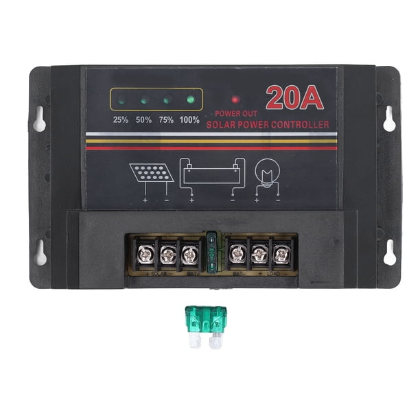 Controlador de carga solar Controlador de descarga de carga solar Microprocesador de CPU de alta velocidad Protecciones múltiples Transmisión de datos Controlador solar de 12 V para agricultura(20A)